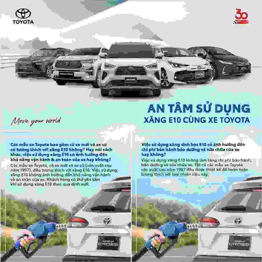 An TÂm SỬ DỤng XĂng E10 CÙng Xe Toyota