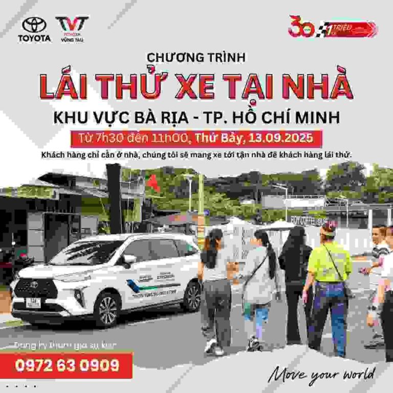 ChƯƠng TrÌnh LÁi ThỬ Xe TẠi NhÀ Khu VỰc BÀ RỊa Tp. HỒ ChÍ Minh