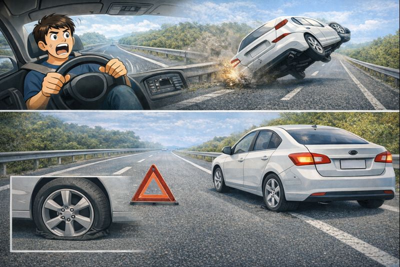 Xử Lý Tình Huống Khẩn Cấp Liên Quan đến Lốp Và Phanh ô Tô