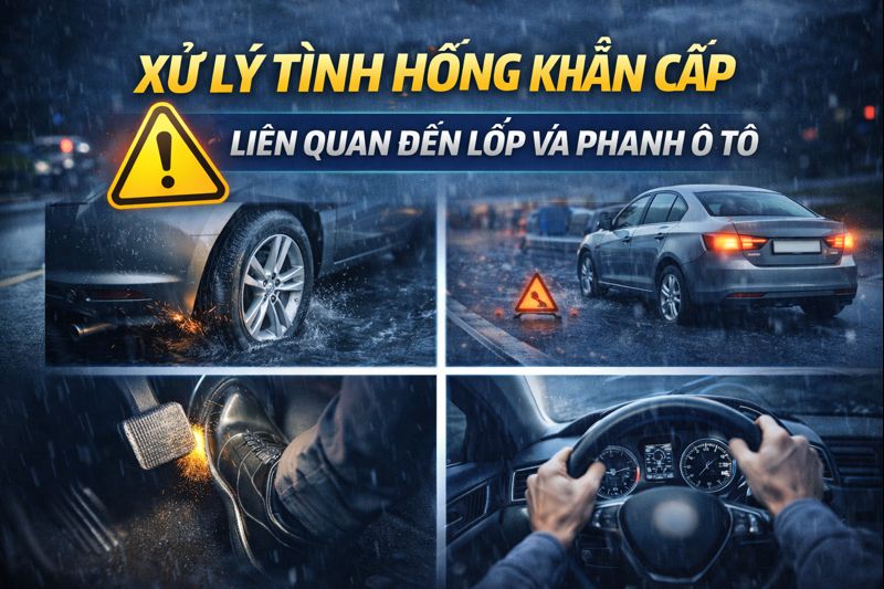 Xử Lý Tình Huống Khẩn Cấp Liên Quan đến Lốp Và Phanh ô Tô