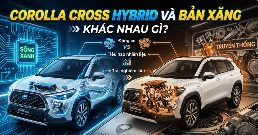 Corolla Cross Hybrid Và Bản Xăng Khác Nhau Gì?