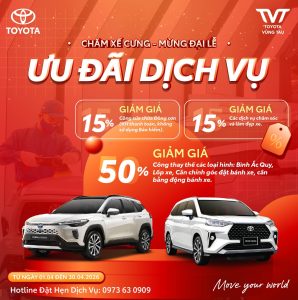 ChĂm XẾ CƯng MỪng ĐẠi LỄ: Ưu ĐÃi DỊch VỤ ThÁng 4 TẠi Toyota VŨng TÀu