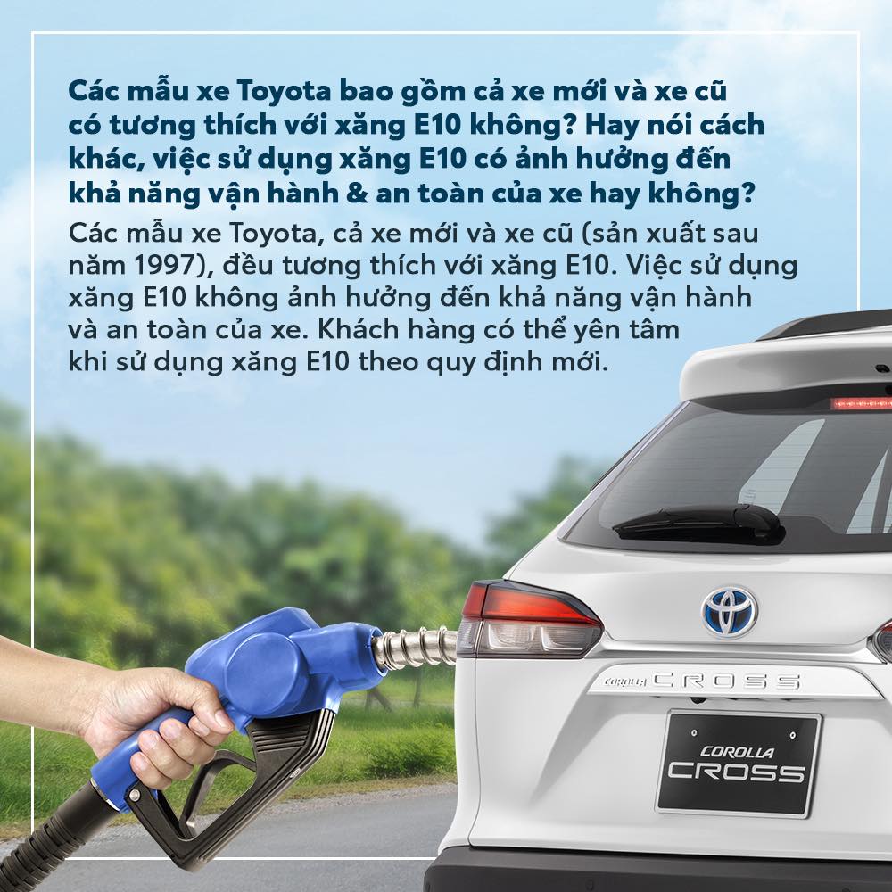 An TÂm SỬ DỤng XĂng E10 CÙng Xe Toyota