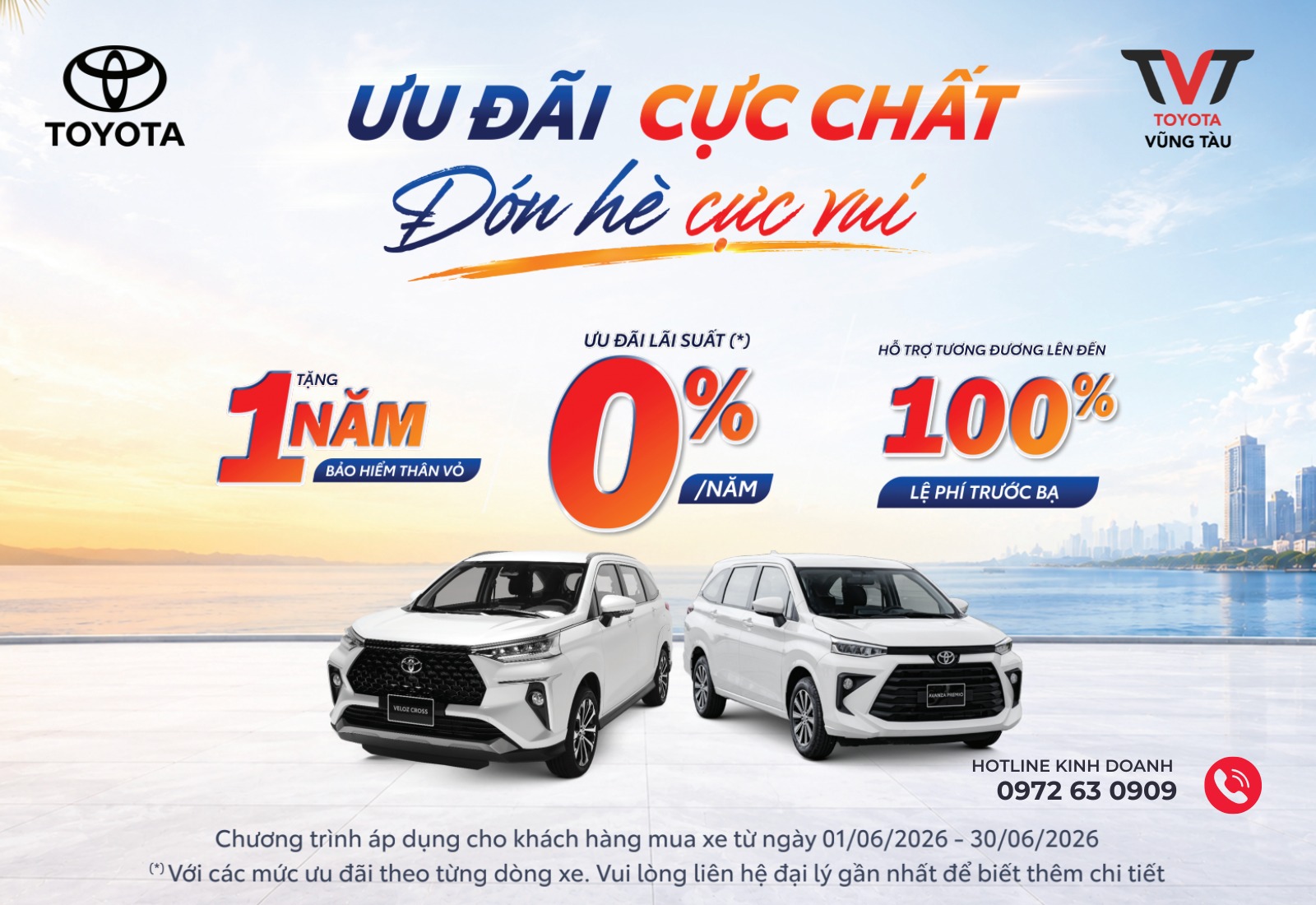 Ưu ĐÃi ThÁng 06.2026 Khi Mua Xe MỚi TẠi Toyota VŨng TÀu