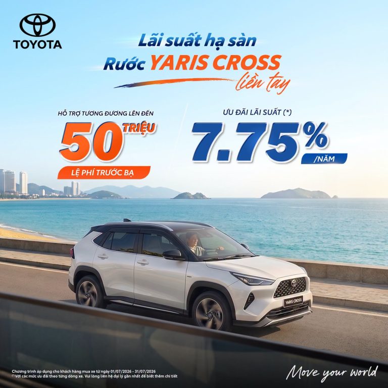 LÃi SuẤt HẠ SÀn RƯỚc Yaris Cross LiỀn Tay