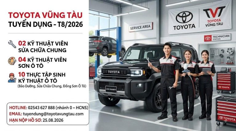 ThÔng BÁo TuyỂn DỤng – Toyota VŨng TÀu