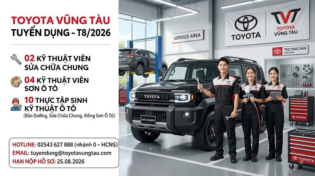 ThÔng BÁo TuyỂn DỤng – Toyota VŨng TÀu