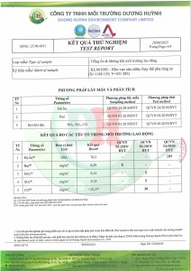 KẾt QuẢ ThỬ NghiỆm MÔi TrƯỜng CỦa Toyota VŨng TÀu NĂm 2025
