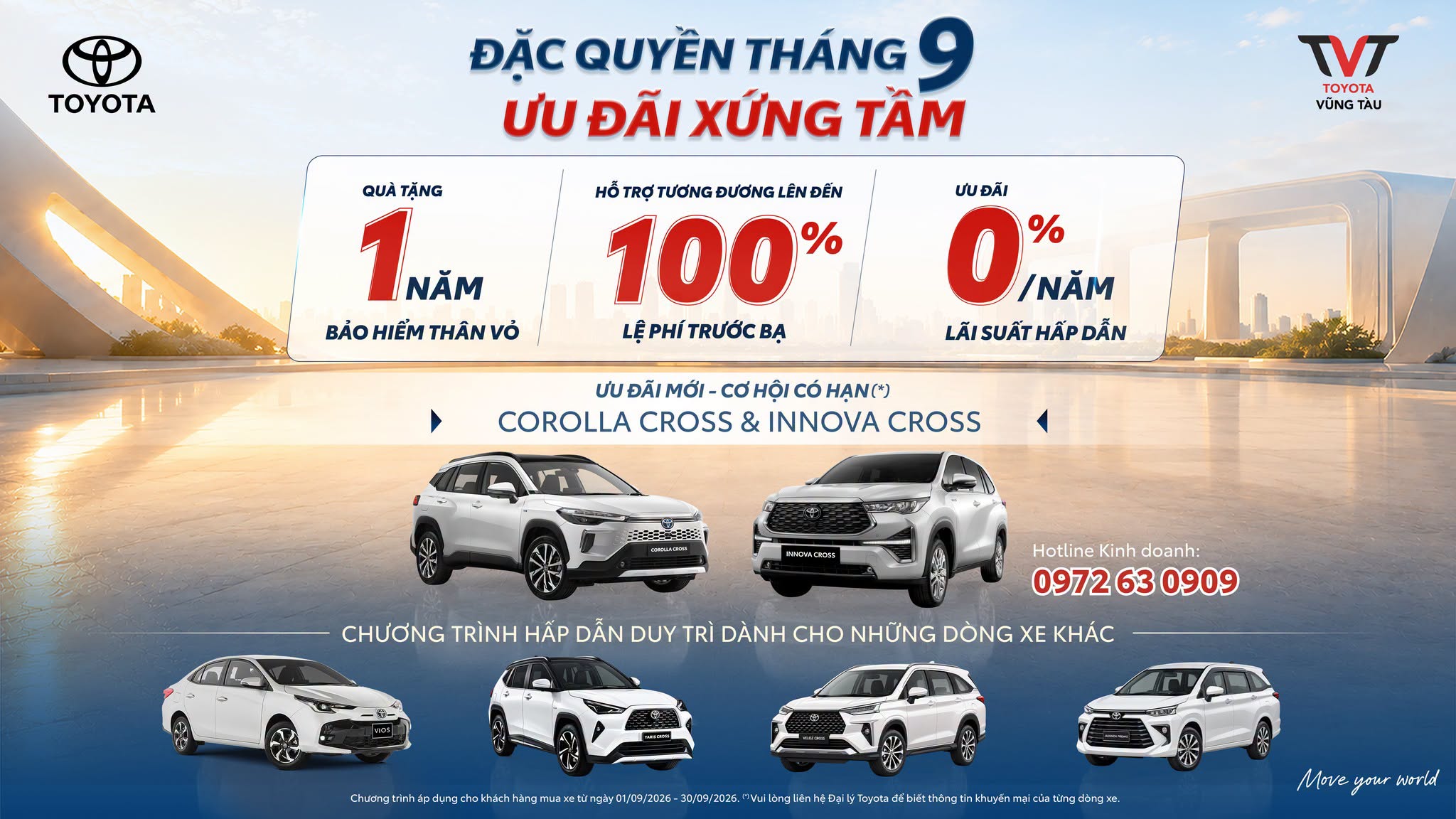 ĐẶc QuyỀn ThÁng 9 – Ưu ĐÃi XỨng TẦm CÙng Toyota VŨng TÀu
