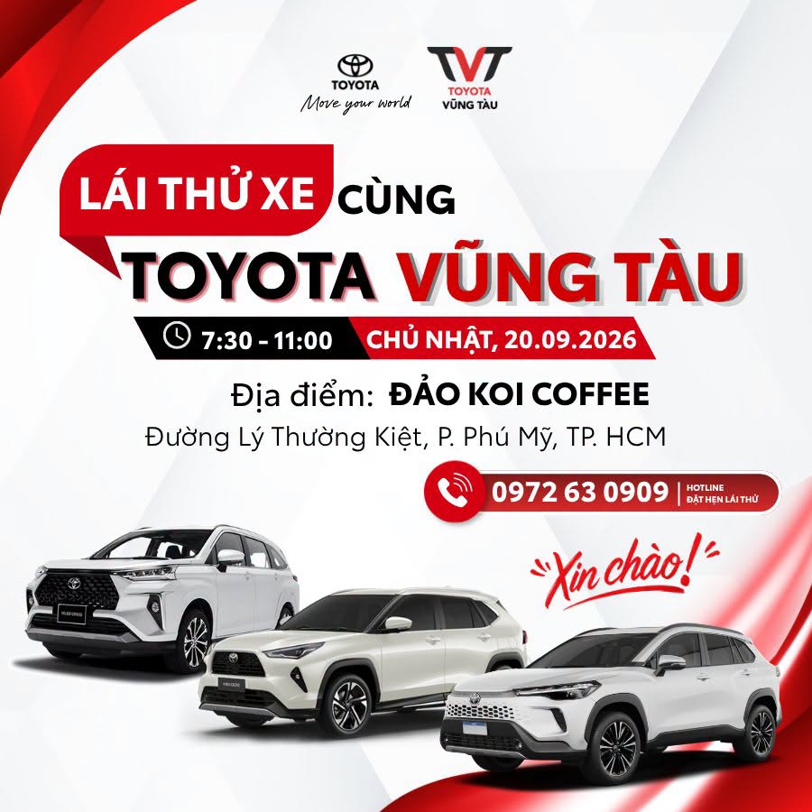LÁi ThỬ Xe CÙng Toyota VŨng TÀu ĐẢo Koi Coffee (phú Mỹ)