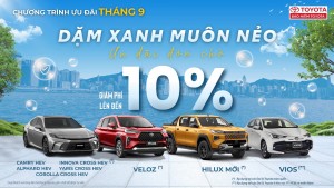 ThÁng 9 – DẶm Xanh MuÔn NẺo, Ưu ĐÃi ĐÓn ChỜ ChƯƠng TrÌnh Ưu ĐÃi ĐẶc BiỆt Trong ThÁng 9 TỪ BẢo HiỂm Toyota!