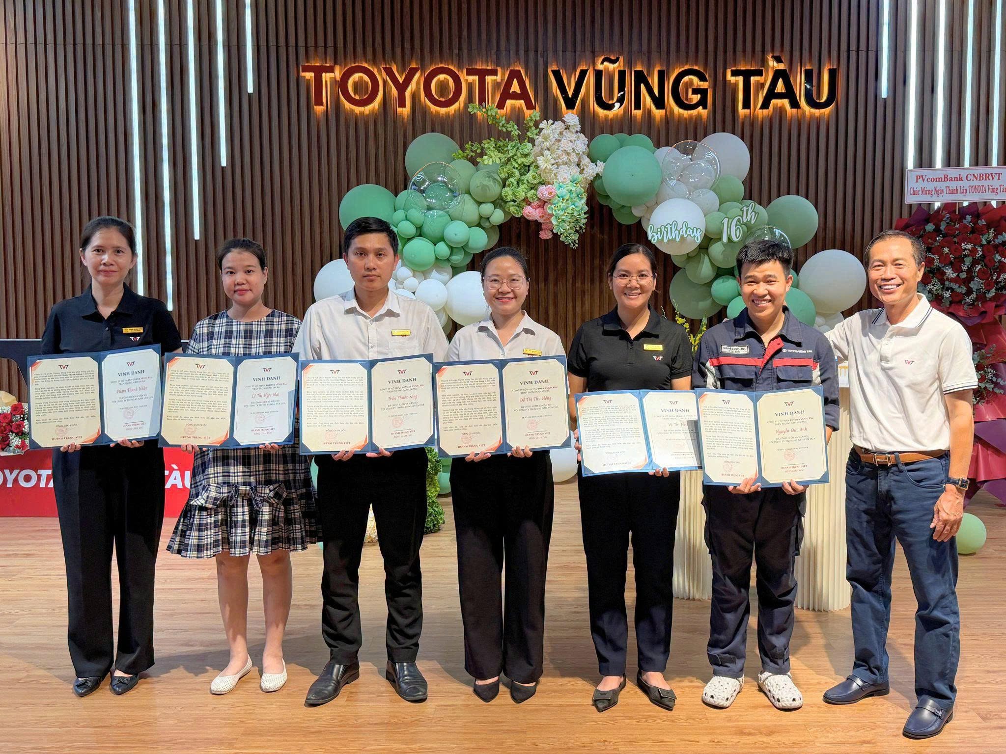 ChÚc MỪng Toyota VŨng TÀu TrÒn 16 TuỔi