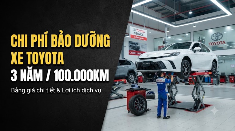 Chi Phí Bảo Dưỡng Xe Toyota Trong 3 Năm