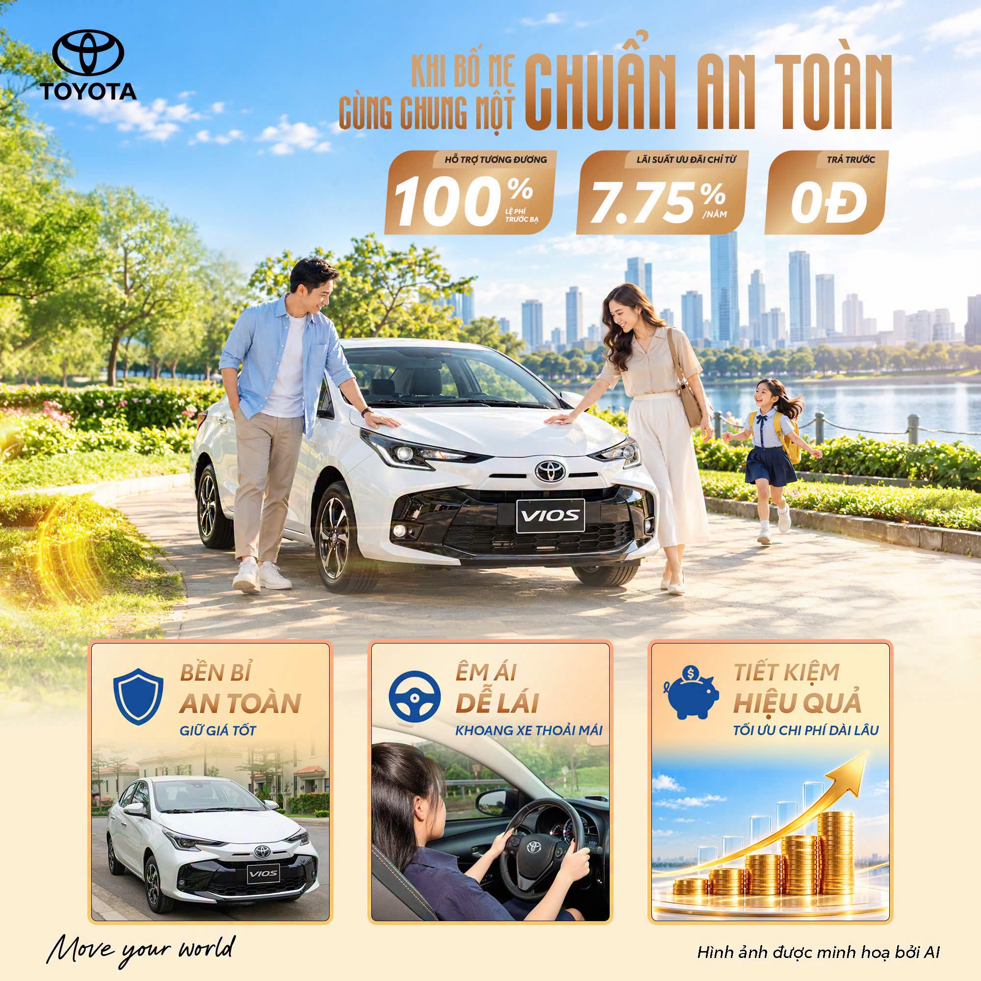 Khi BỐ MẸ CÙng Chung MỘt “chuẨn An ToÀn” VỚi Toyota Vios